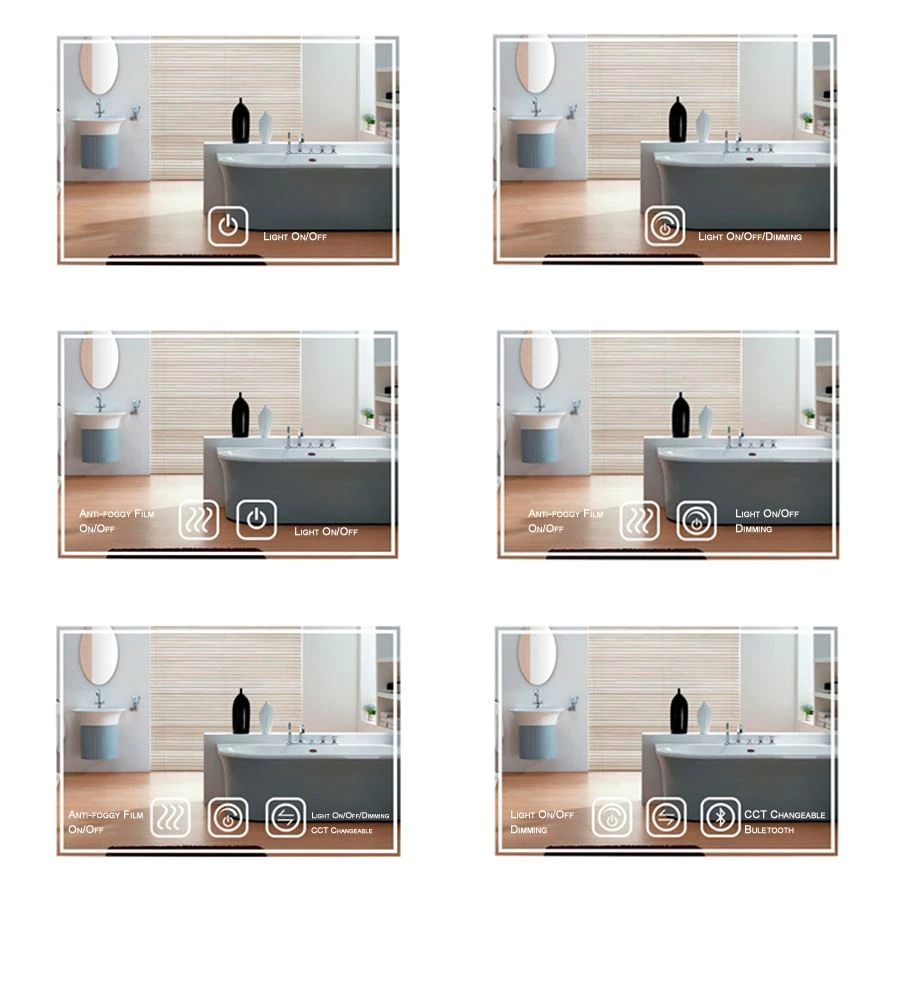led dimmable lighted mirror 1